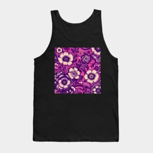 Purple Flowers Tank Top